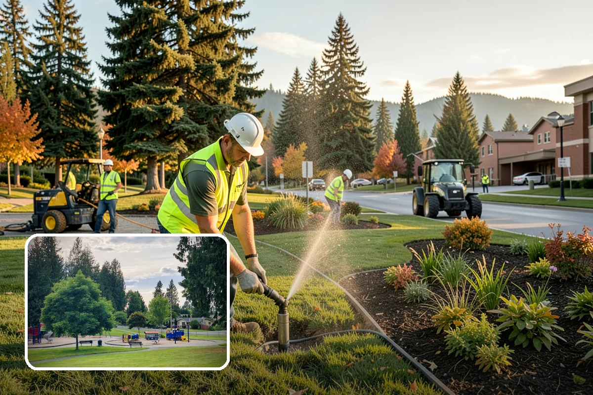 Bark Installation in Bonney Lake, Pierce County, WA - Clean, uniform coverage across beds and pathways