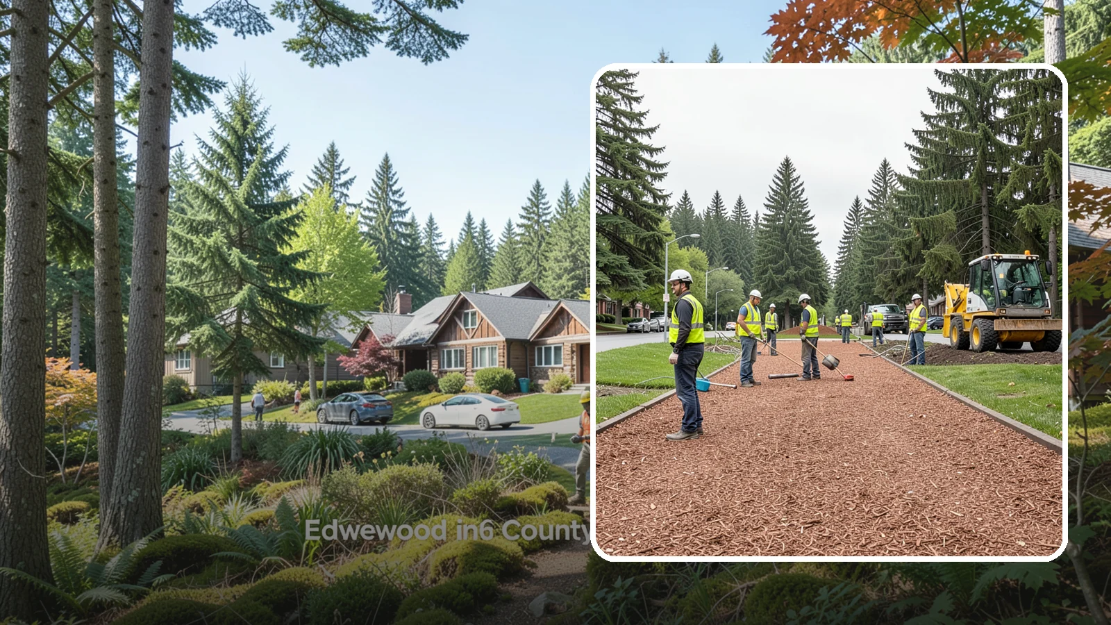 Bark Installation in Edgewood, Pierce County, WA - Quality bark installation for public beds and pathways that delivers clean coverage and lasting ground cover.