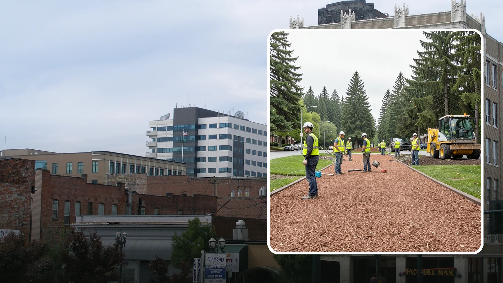 Bark Installation in Everett, Snohomish County, WA - Quality bark installation for public beds and pathways that delivers clean coverage and lasting ground cover.