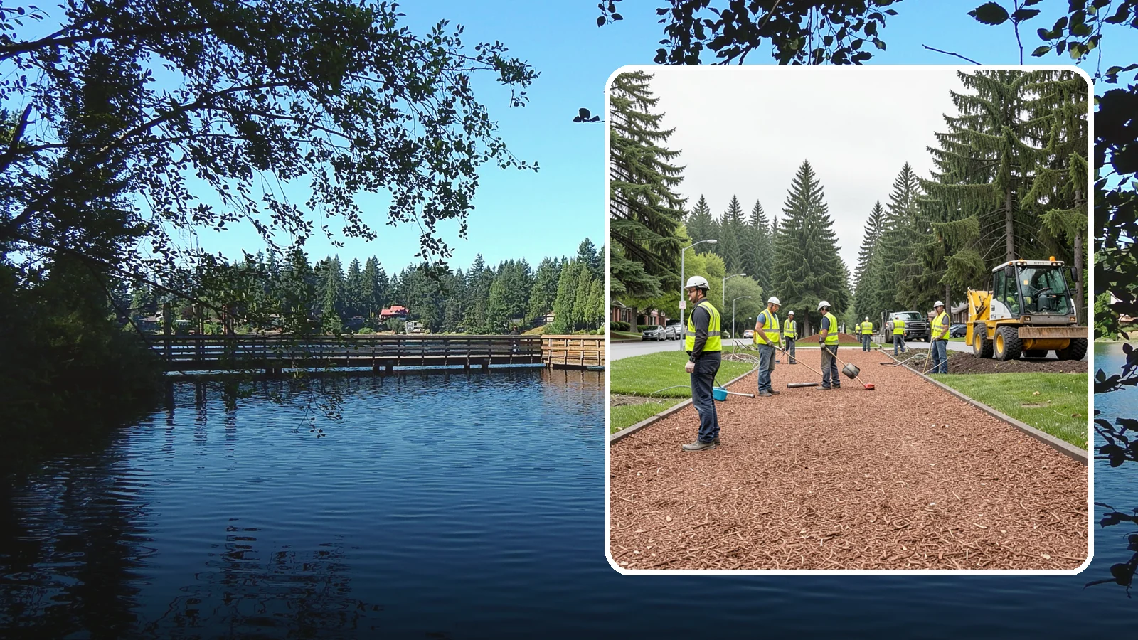 Bark Installation in Federal Way, King County, WA - Quality bark installation for public beds and pathways that delivers clean coverage and lasting ground cover.