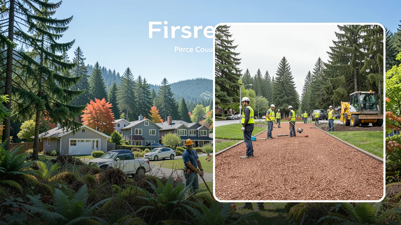 Bark Installation in Fircrest, Pierce County, WA - Quality bark installation for public beds and pathways that delivers clean coverage and lasting ground cover.