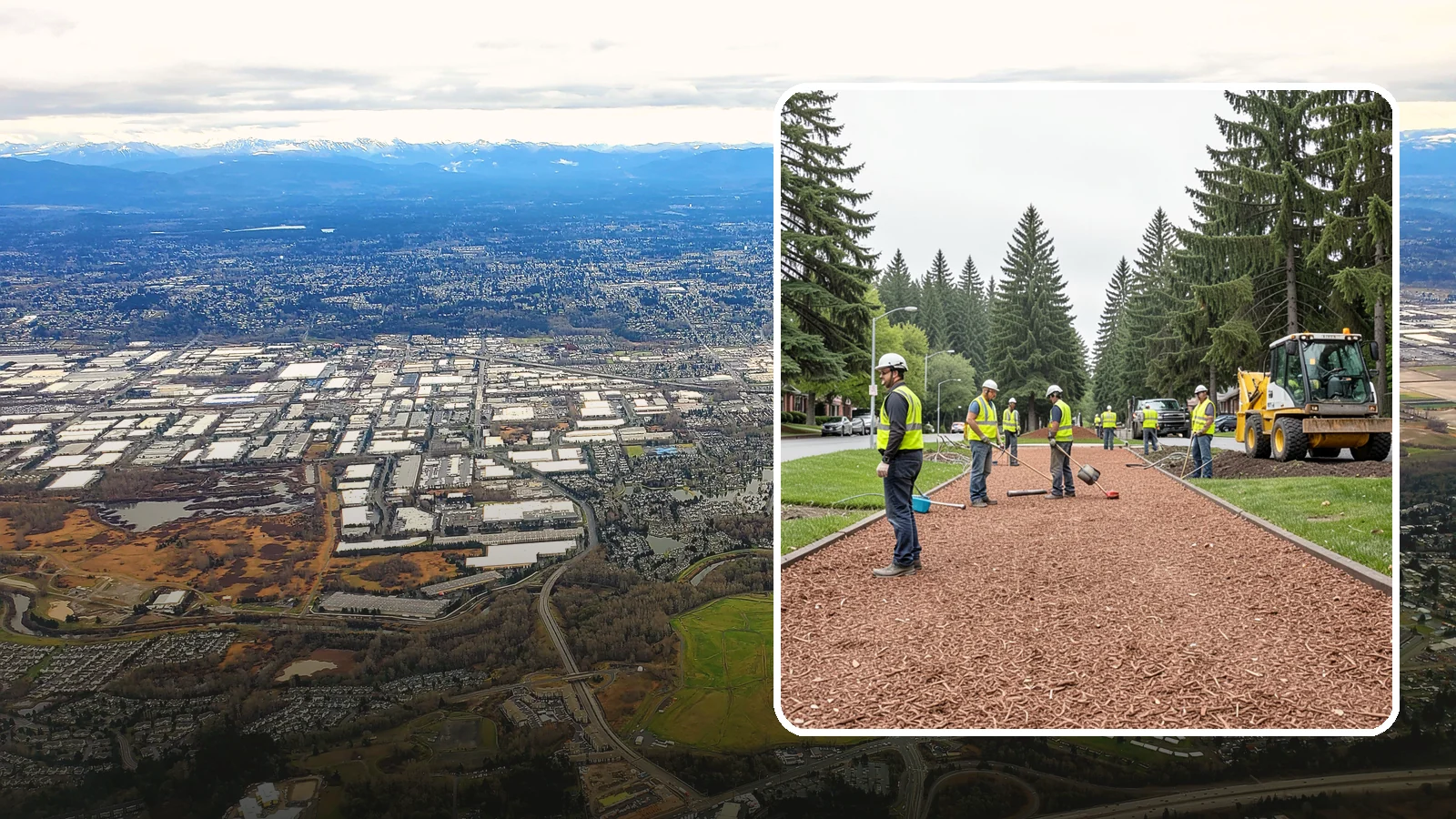 Bark Installation in Kent, King County, WA - Quality bark installation for public beds and pathways that delivers clean coverage and lasting ground cover.