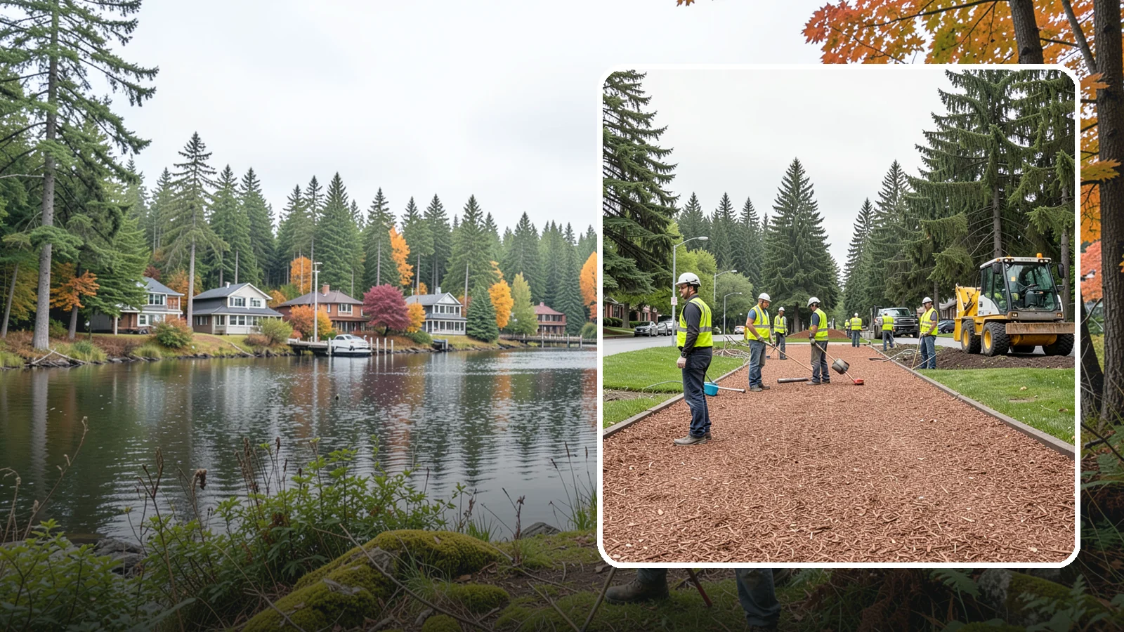Bark Installation in La Conner, Skagit County, WA - Quality bark installation for public beds and pathways that delivers clean coverage and lasting ground cover.