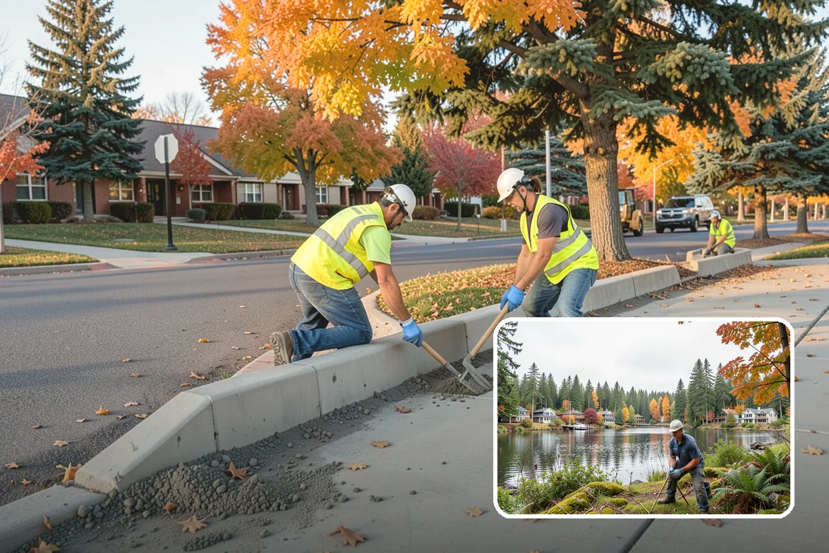 Bark Installation in La Conner, Skagit County, WA - Clean, uniform coverage across beds and pathways