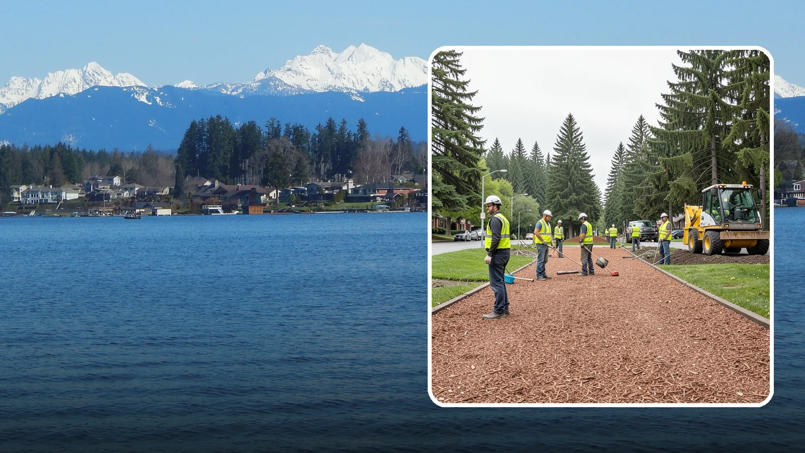 Bark Installation in Lake Stevens, Snohomish County, WA - Quality bark installation for public beds and pathways that delivers clean coverage and lasting ground cover.