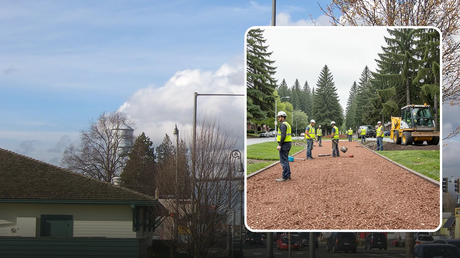 Bark Installation in Marysville, Snohomish County, WA - Quality bark installation for public beds and pathways that delivers clean coverage and lasting ground cover.