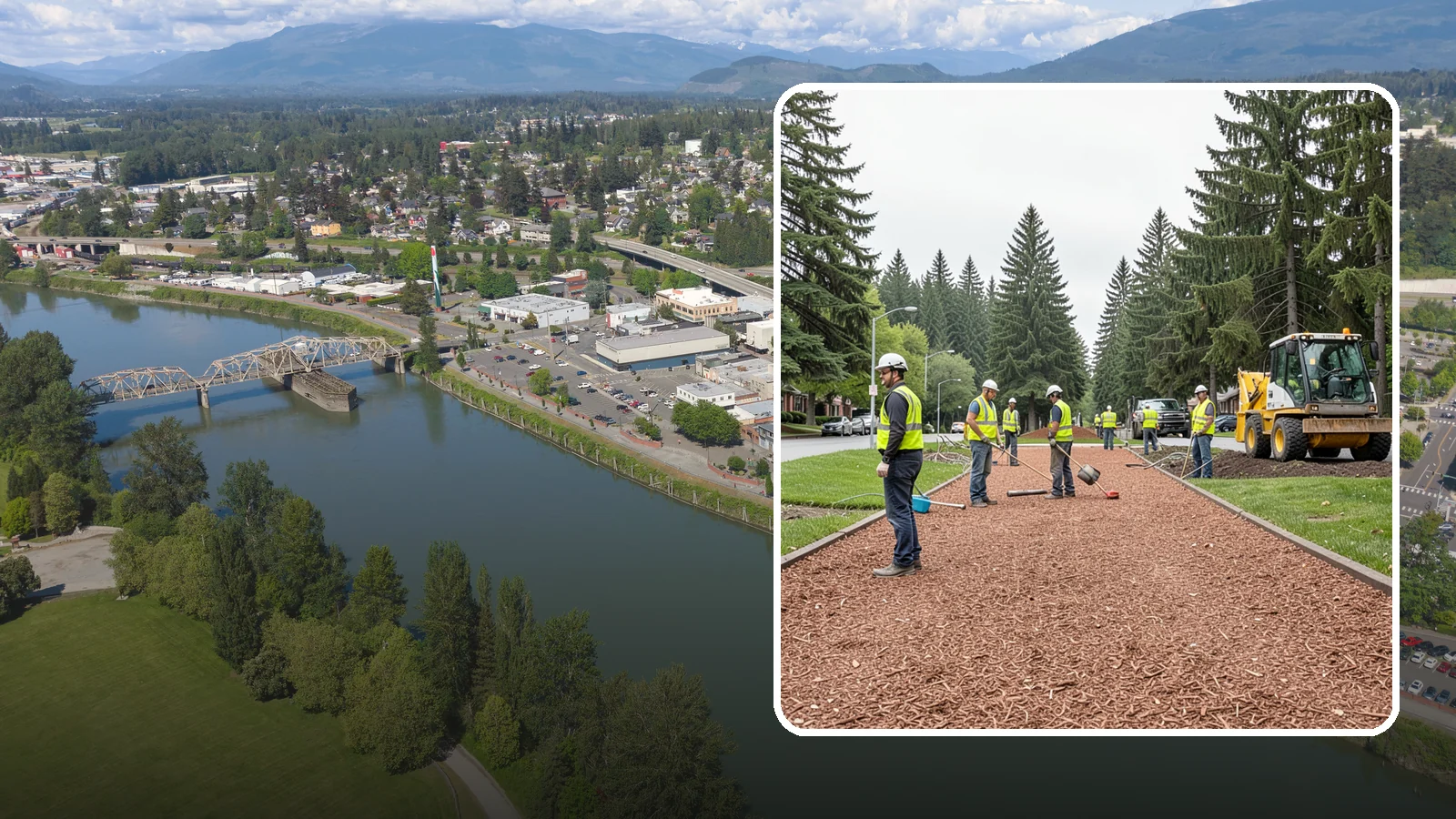 Bark Installation in Mount Vernon, Skagit County, WA - Quality bark installation for public beds and pathways that delivers clean coverage and lasting ground cover.