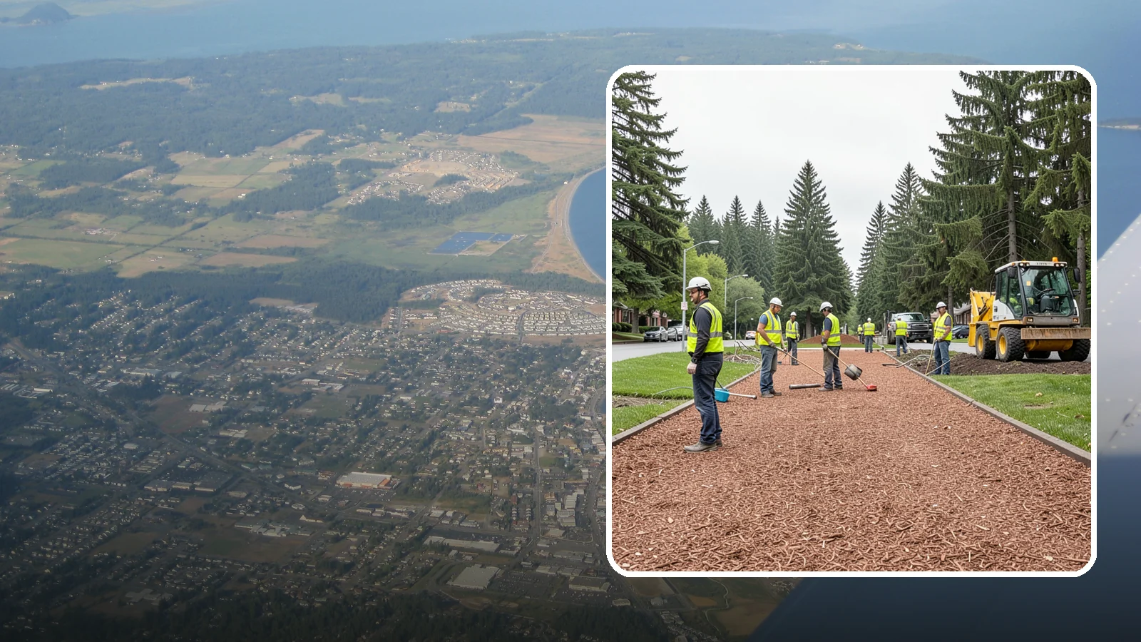 Bark Installation in Oak Harbor, Island County, WA - Quality bark installation for public beds and pathways that delivers clean coverage and lasting ground cover.