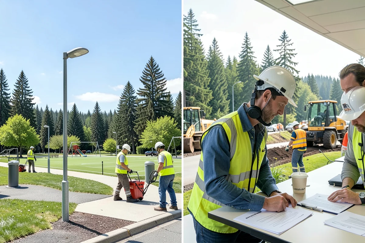Bark Installation in Pacific, King County, WA - Prepare beds by edging, weeding, and grading as needed