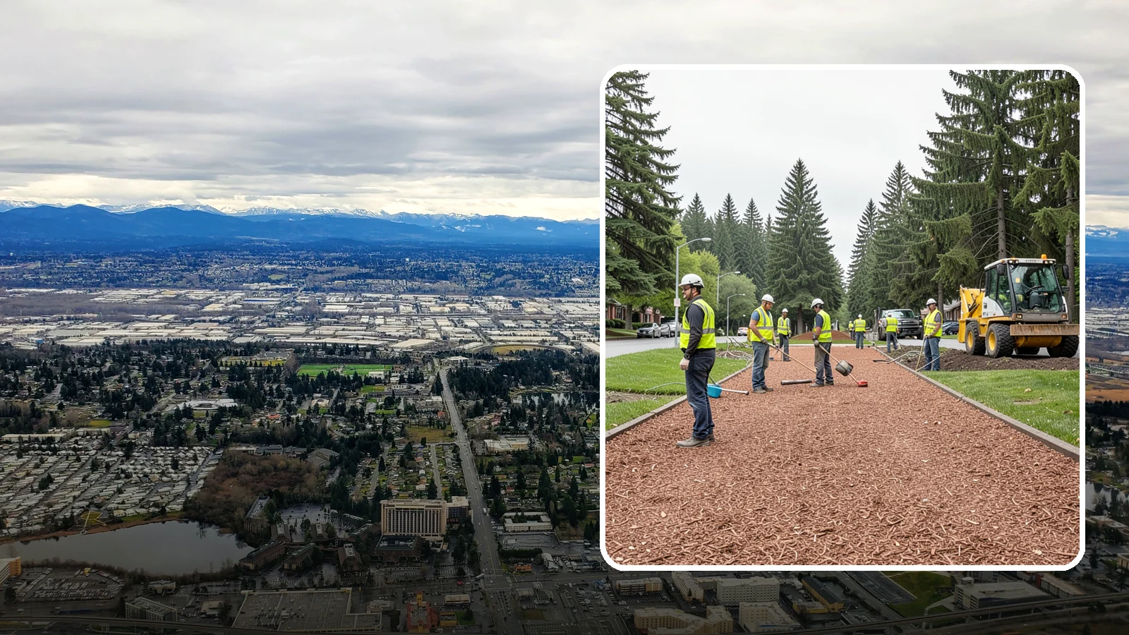Bark Installation in SeaTac, King County, WA - Quality bark installation for public beds and pathways that delivers clean coverage and lasting ground cover.