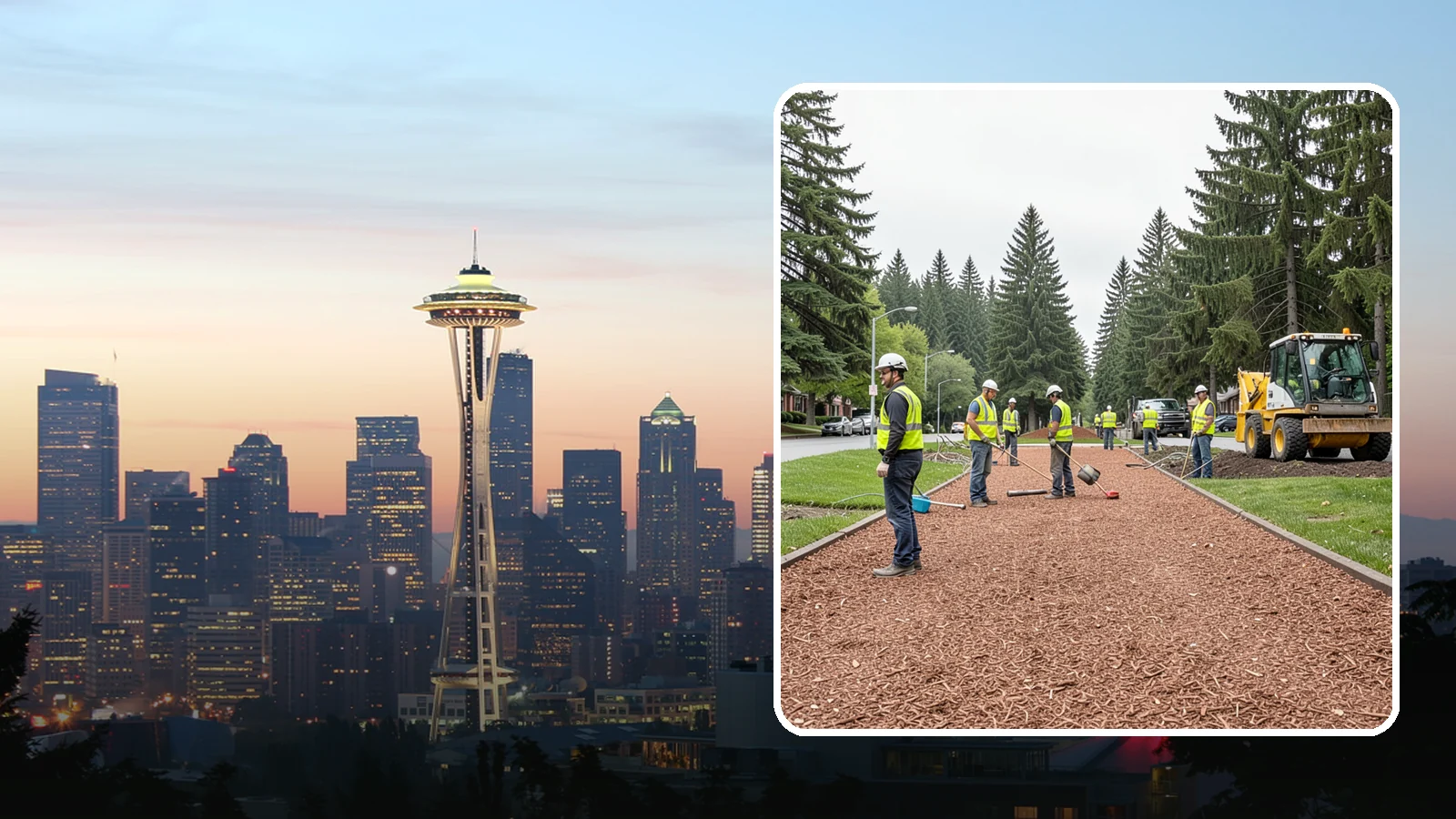 Bark Installation in Seattle, King County, WA - Quality bark installation for public beds and pathways that delivers clean coverage and lasting ground cover.