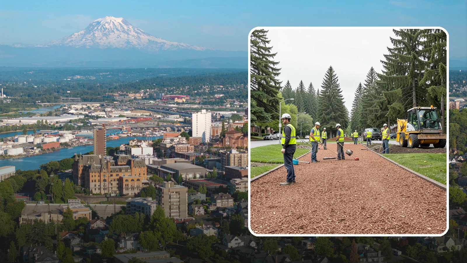 Bark Installation in Tacoma, Pierce County, WA - Quality bark installation for public beds and pathways that delivers clean coverage and lasting ground cover.