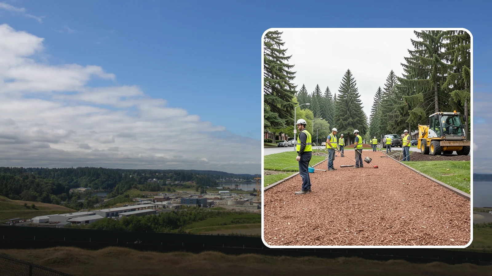 Bark Installation in University Place, Pierce County, WA - Quality bark installation for public beds and pathways that delivers clean coverage and lasting ground cover.