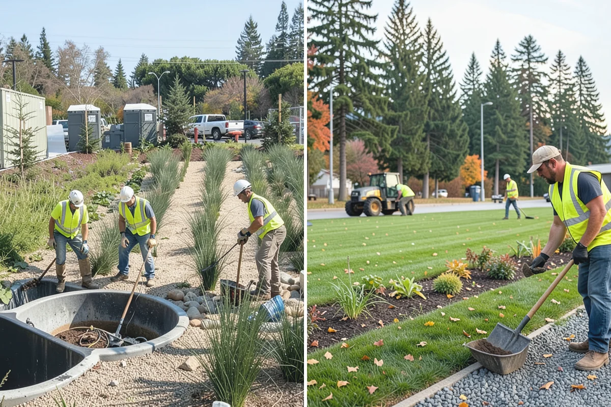 Bark Installation in Wilkeson, Pierce County, WA - Prepare beds by edging, weeding, and grading as needed
