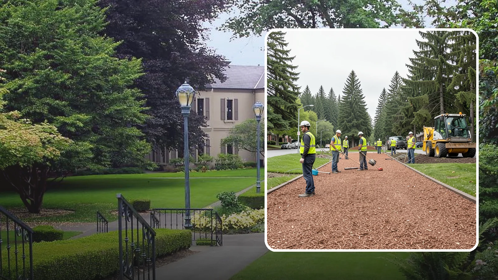 Bark Installation in Woodinville, King County, WA - Quality bark installation for public beds and pathways that delivers clean coverage and lasting ground cover.