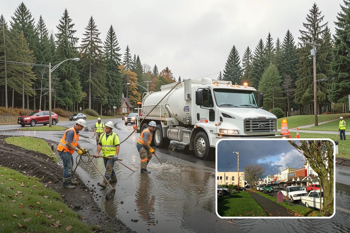 Barricade Placement in Arlington, Snohomish County, WA - Placement aligned with approved traffic-control plans
