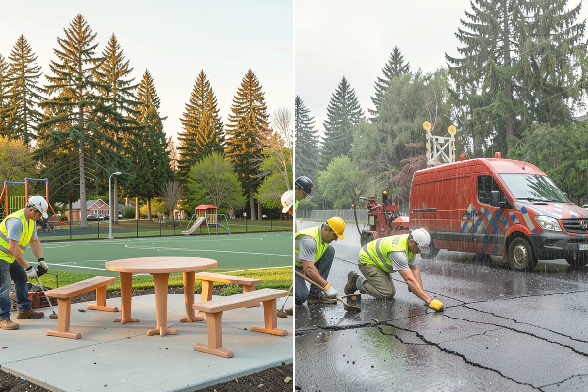 Barricade Placement in Bellevue, King County, WA - Review the approved traffic-control and closure plan