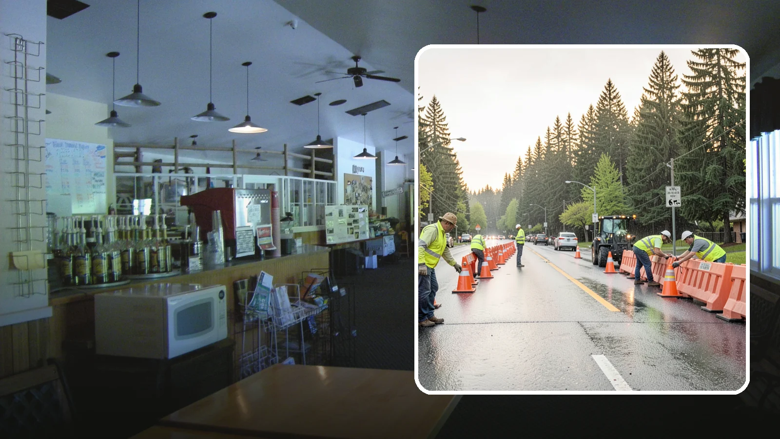 Barricade Placement in Black Diamond, King County, WA - Placement of event and traffic barricades for Western Washington public events and road closures.