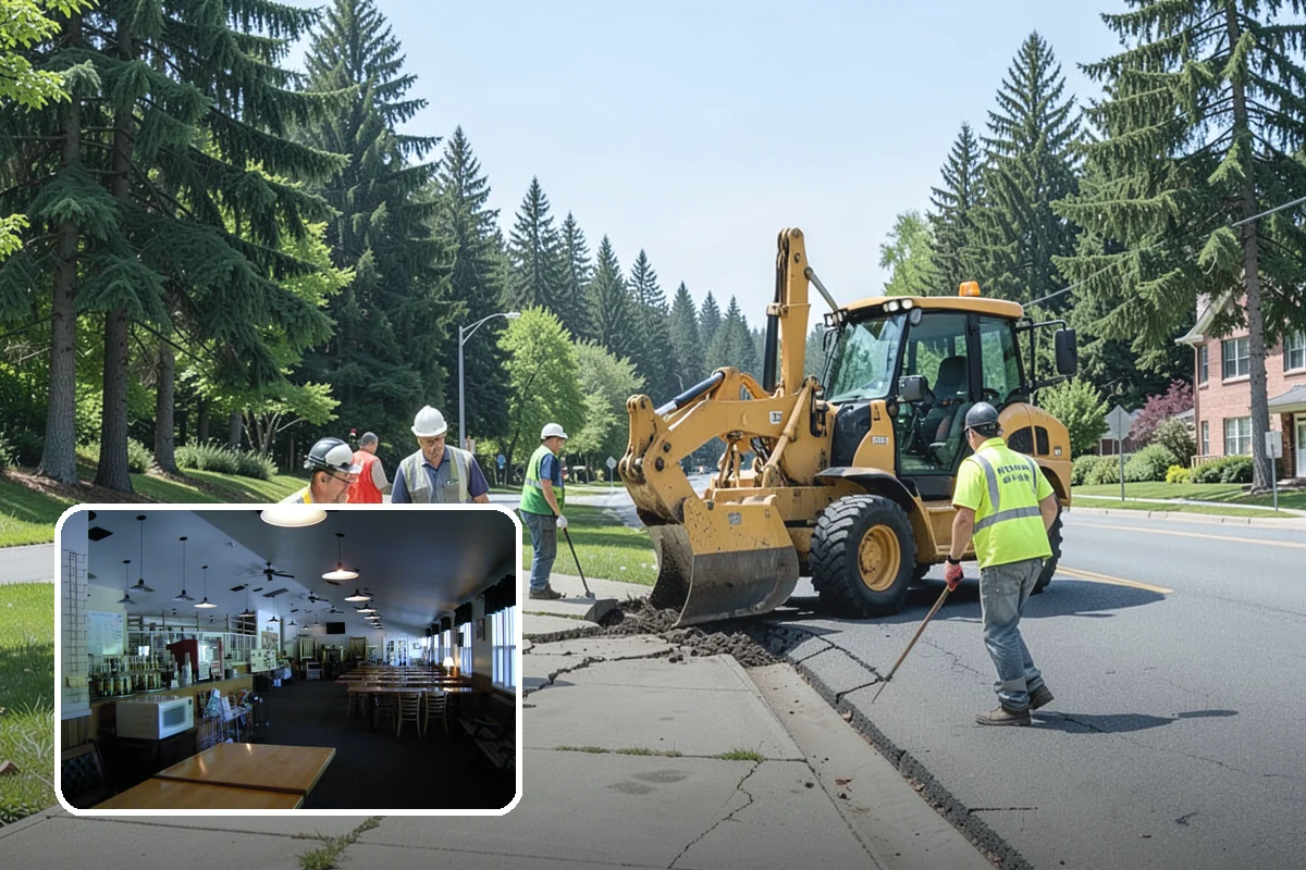 Barricade Placement in Black Diamond, King County, WA - Placement aligned with approved traffic-control plans