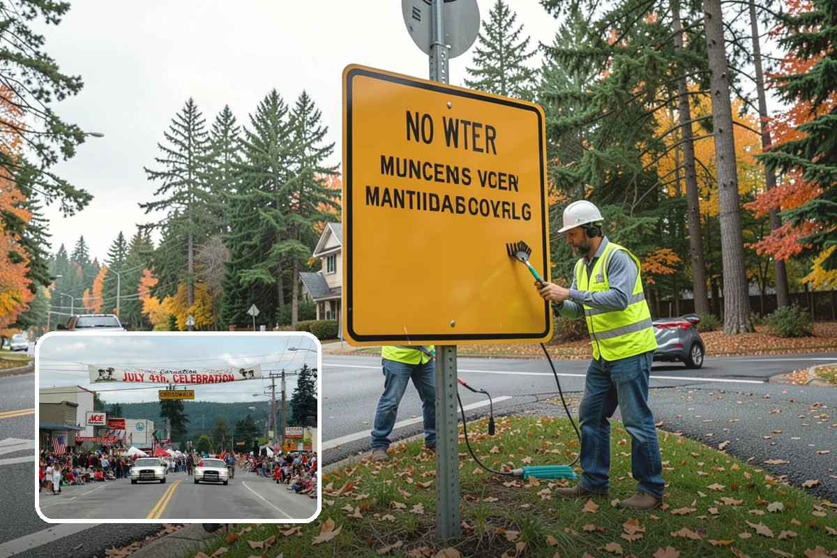 Barricade Placement in Carnation, King County, WA - Placement aligned with approved traffic-control plans