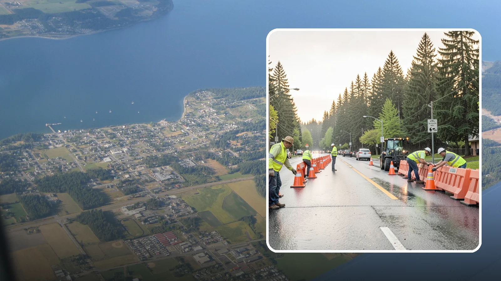 Barricade Placement in Coupeville, Island County, WA - Placement of event and traffic barricades for Western Washington public events and road closures.