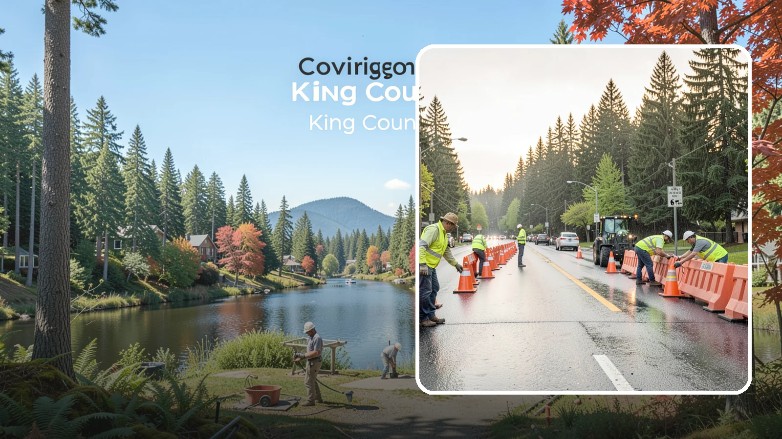 Barricade Placement in Covington, King County, WA - Placement of event and traffic barricades for Western Washington public events and road closures.