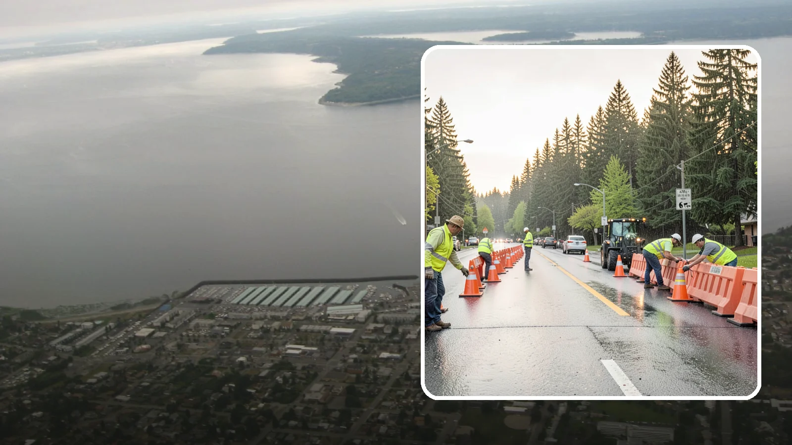 Barricade Placement in Des Moines, King County, WA - Placement of event and traffic barricades for Western Washington public events and road closures.