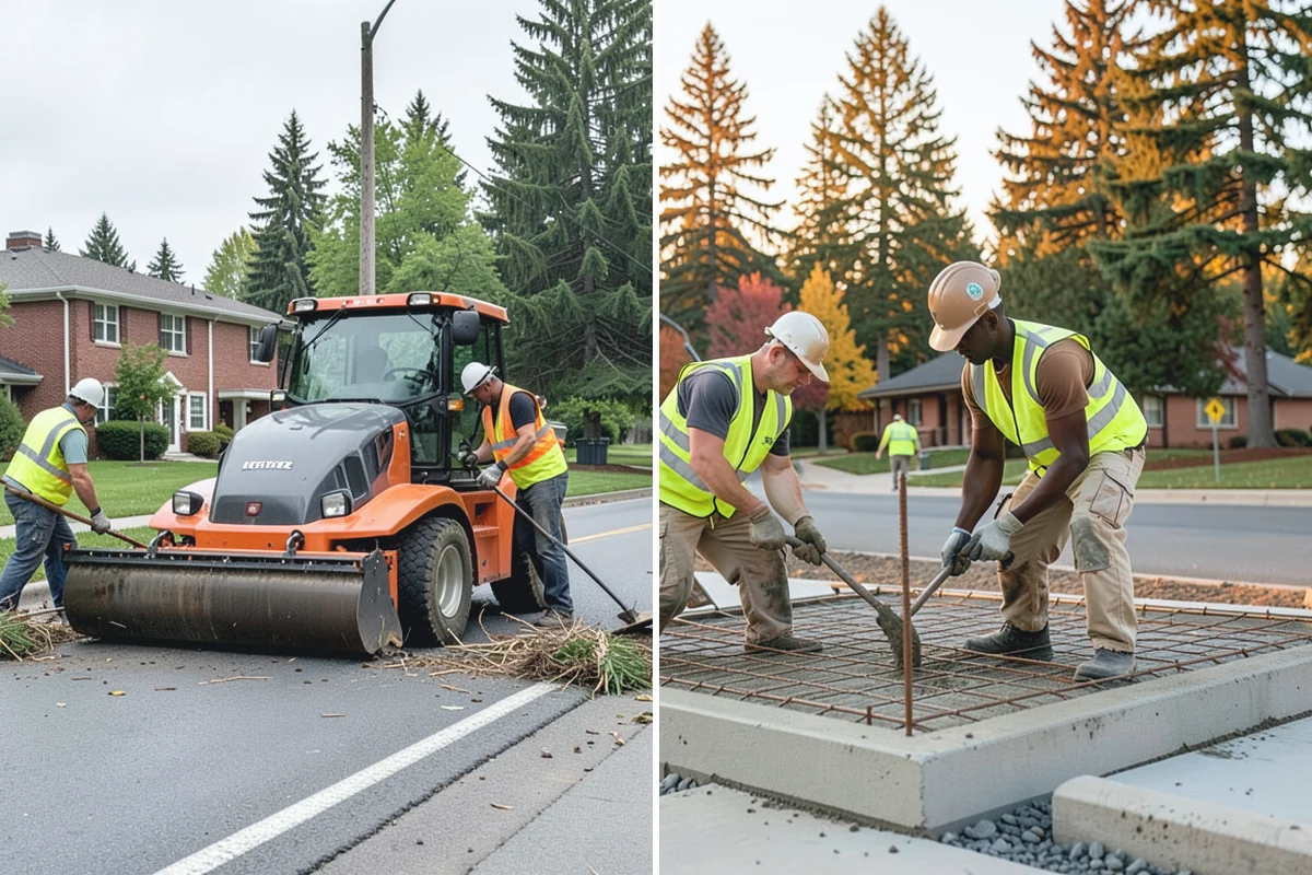 Barricade Placement in Des Moines, King County, WA - Review the approved traffic-control and closure plan