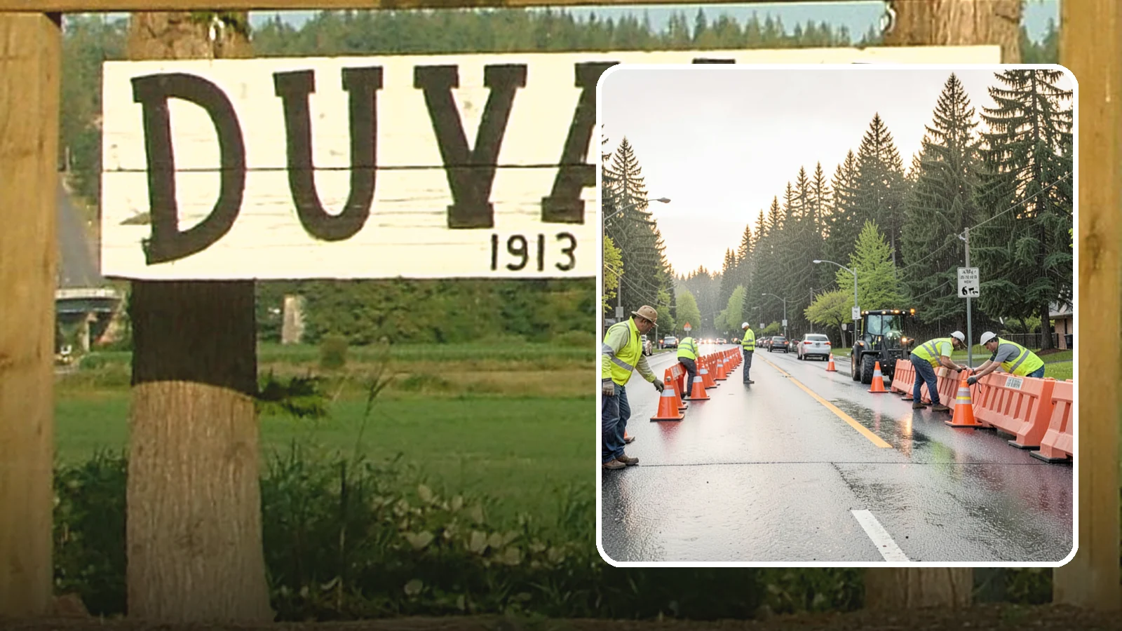 Barricade Placement in Duvall, King County, WA - Placement of event and traffic barricades for Western Washington public events and road closures.