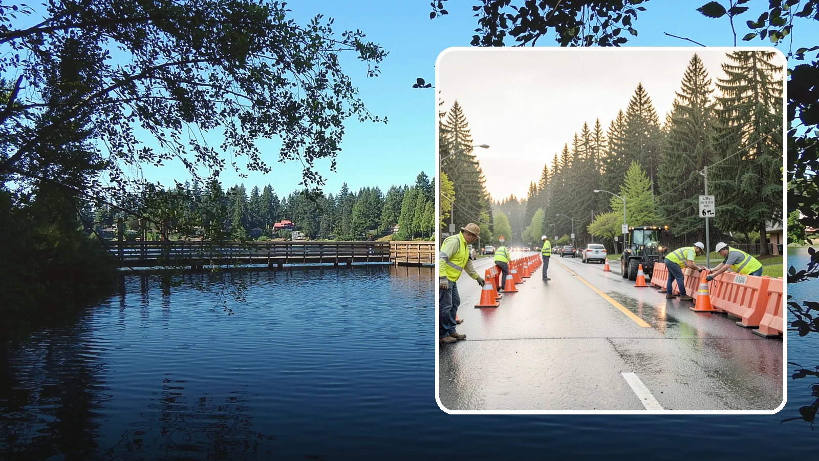 Barricade Placement in Federal Way, King County, WA - Placement of event and traffic barricades for Western Washington public events and road closures.