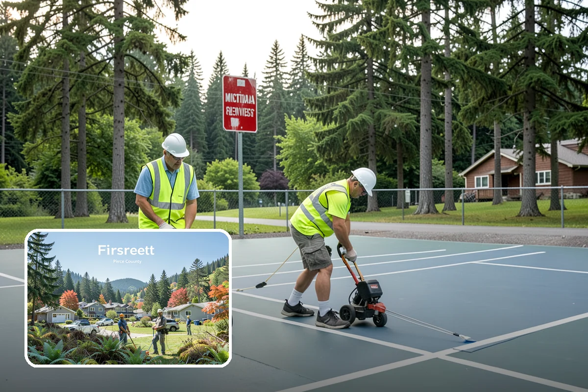 Barricade Placement in Fircrest, Pierce County, WA - Placement aligned with approved traffic-control plans