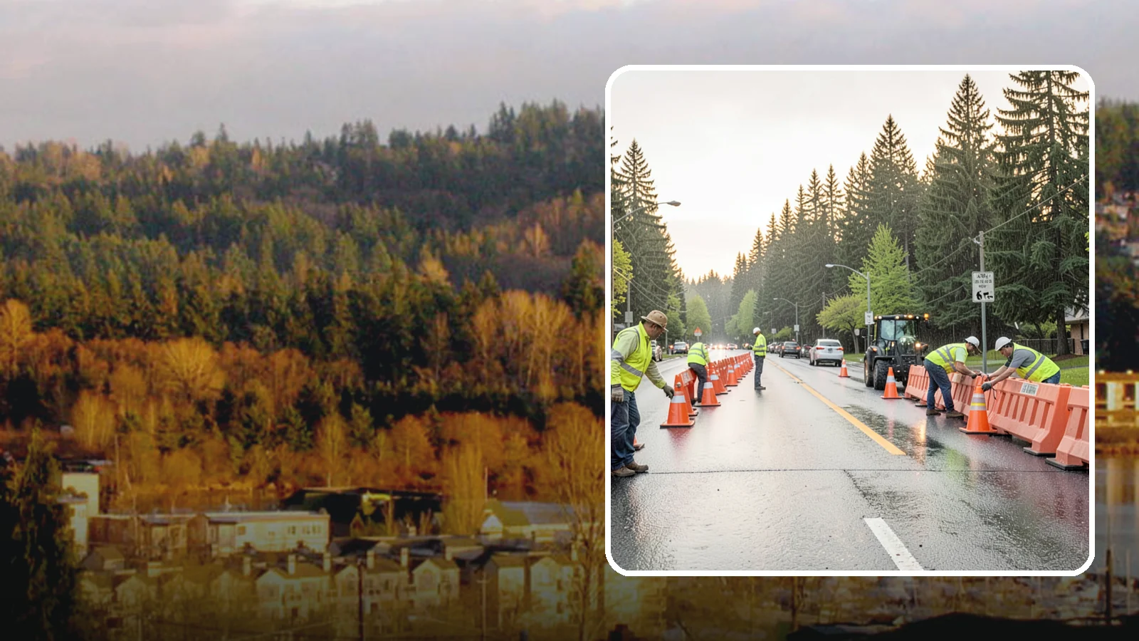 Barricade Placement in Kenmore, King County, WA - Placement of event and traffic barricades for Western Washington public events and road closures.