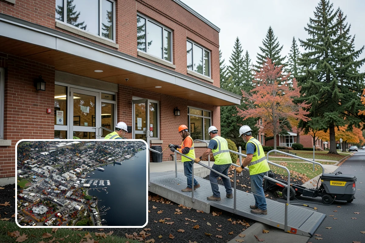 Barricade Placement in Kirkland, King County, WA - Placement aligned with approved traffic-control plans