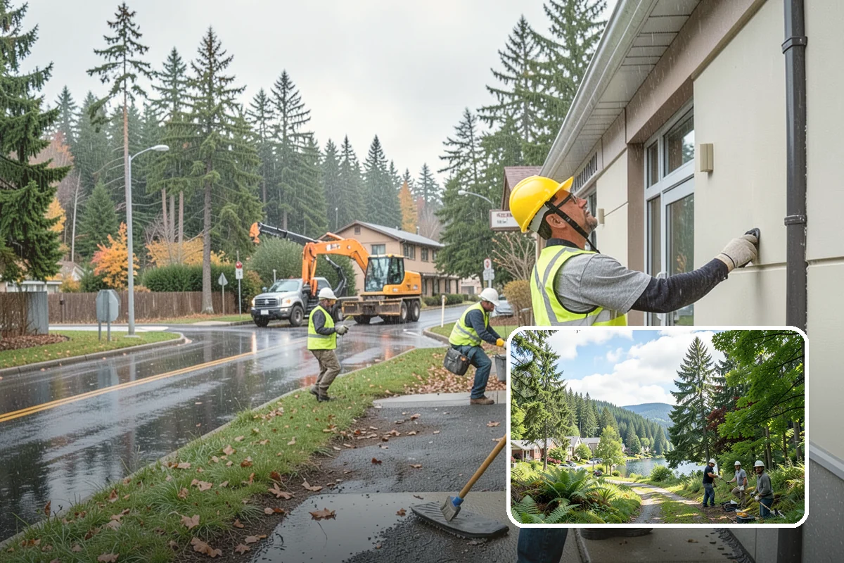 Barricade Placement in Lake Forest Park, King County, WA - Placement aligned with approved traffic-control plans