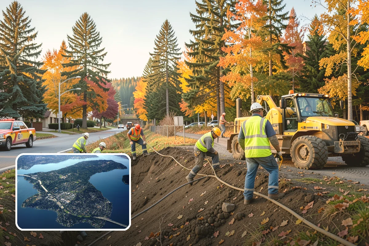 Barricade Placement in Mercer Island, King County, WA - Placement aligned with approved traffic-control plans