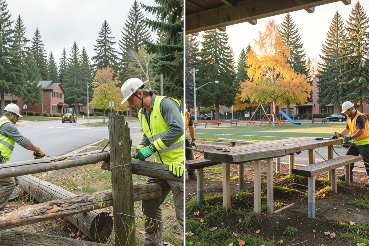 Barricade Placement in Mercer Island, King County, WA - Review the approved traffic-control and closure plan
