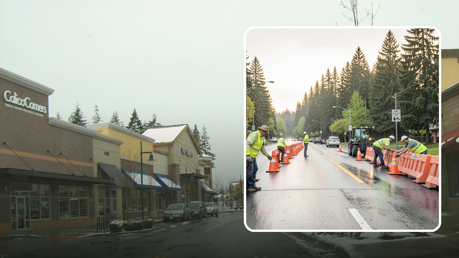 Barricade Placement in Mill Creek, Snohomish County, WA - Placement of event and traffic barricades for Western Washington public events and road closures.