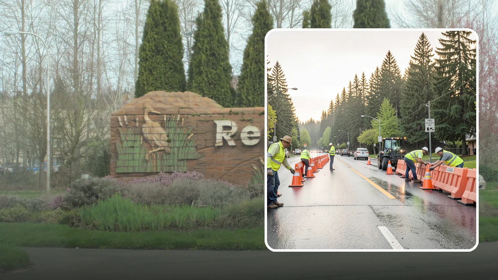 Barricade Placement in Renton, King County, WA - Placement of event and traffic barricades for Western Washington public events and road closures.