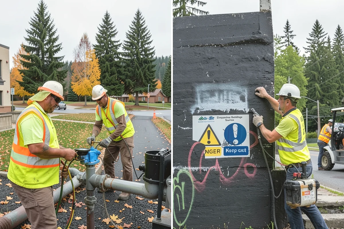 Barricade Placement in Ruston, Pierce County, WA - Review the approved traffic-control and closure plan