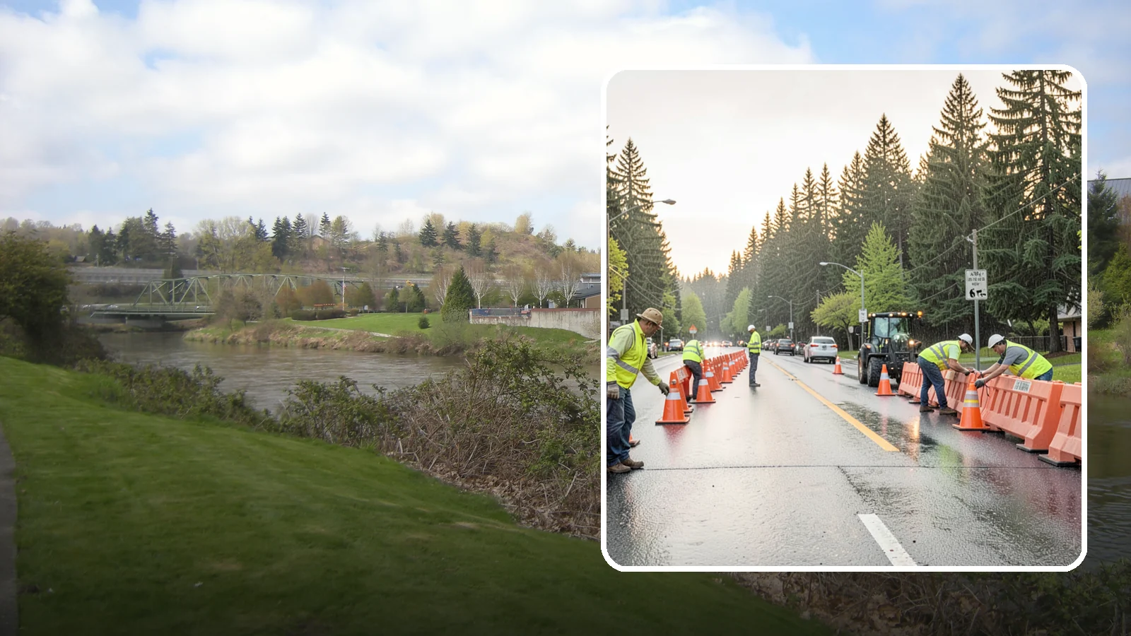Barricade Placement in Tukwila, King County, WA - Placement of event and traffic barricades for Western Washington public events and road closures.