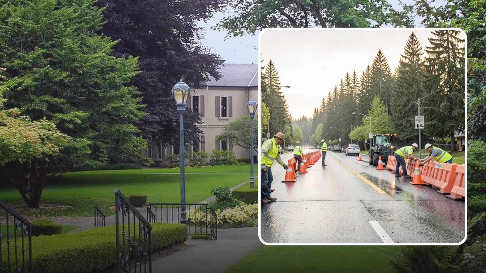 Barricade Placement in Woodinville, King County, WA - Placement of event and traffic barricades for Western Washington public events and road closures.