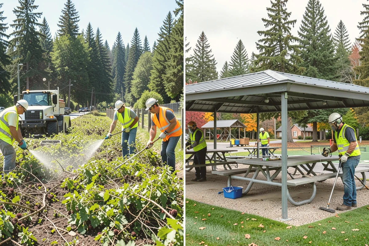 Basketball Court Cleaning in Algona, King County, WA - Inspect surface coating, key paint, and drainage conditions