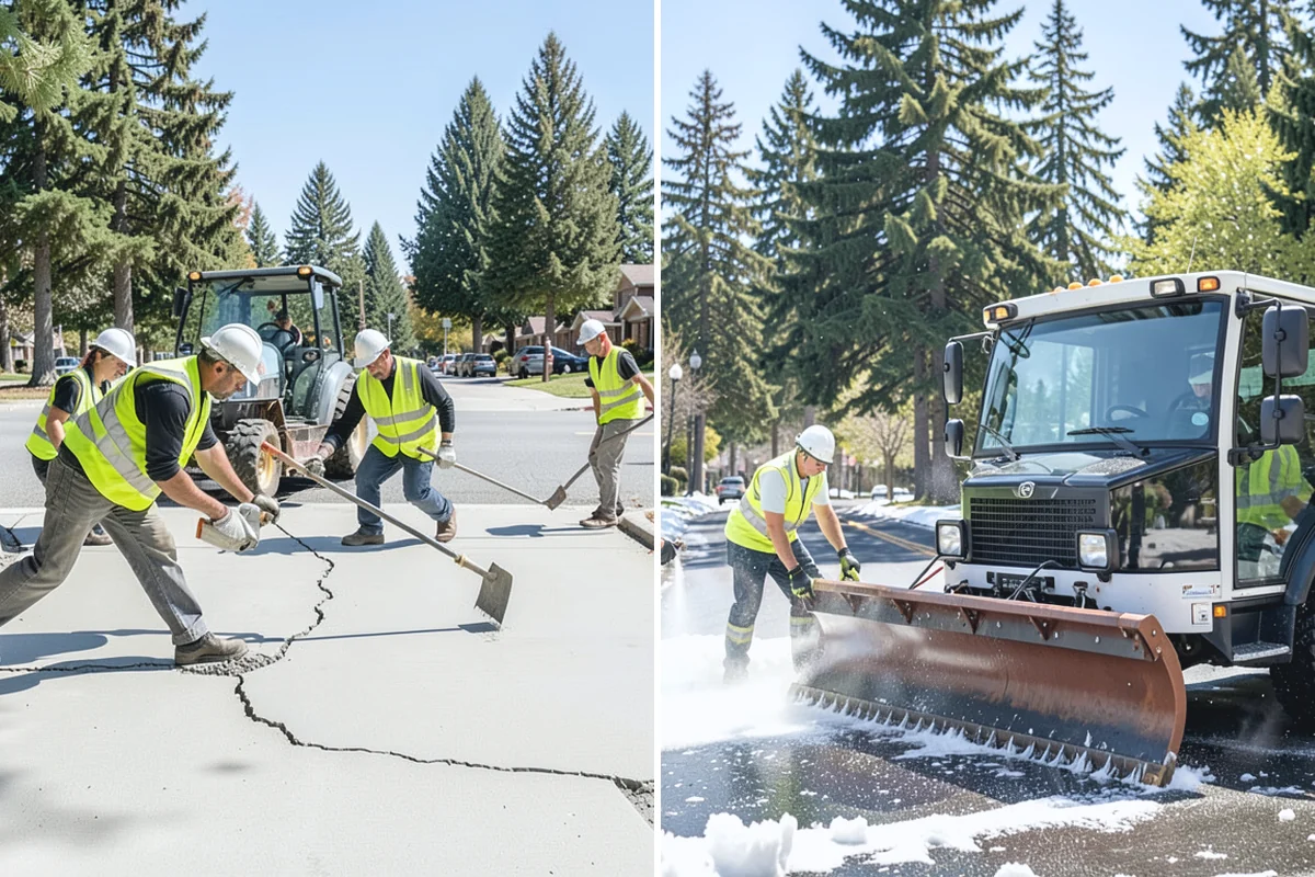Basketball Court Cleaning in Bonney Lake, Pierce County, WA - Inspect surface coating, key paint, and drainage conditions