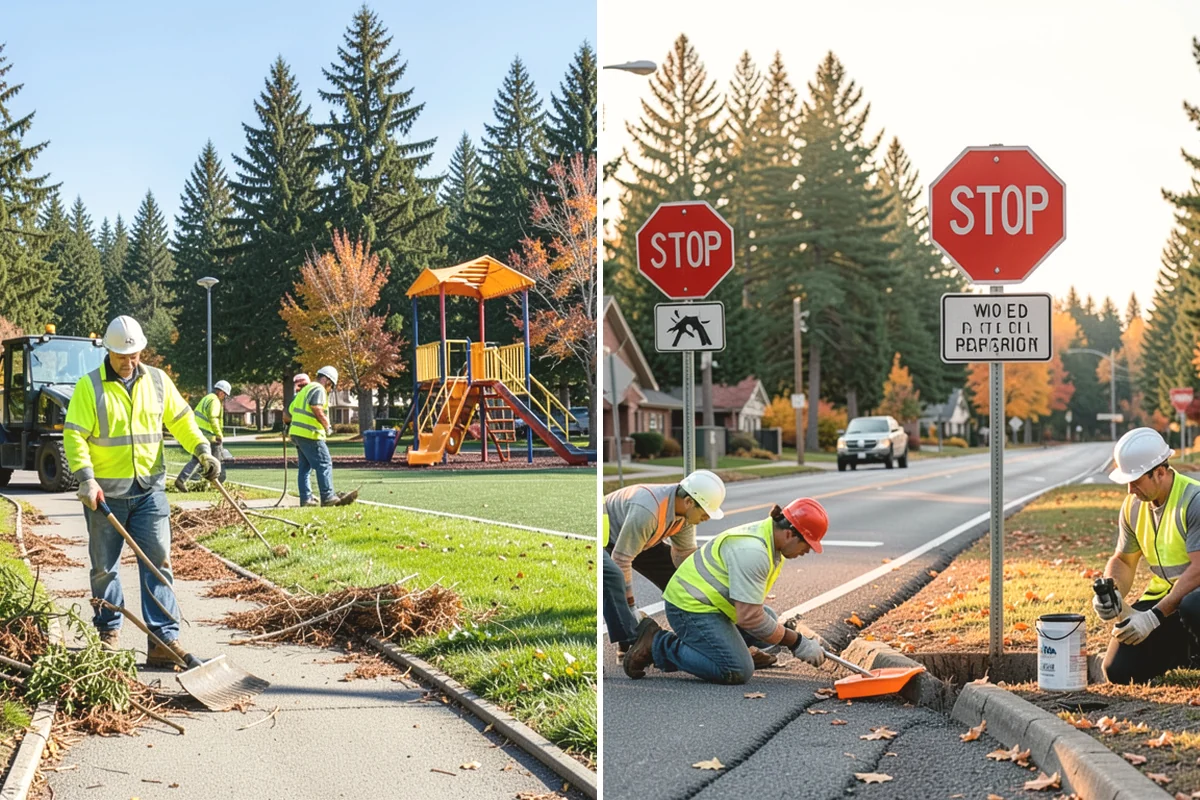 Basketball Court Cleaning in Burlington, Skagit County, WA - Inspect surface coating, key paint, and drainage conditions