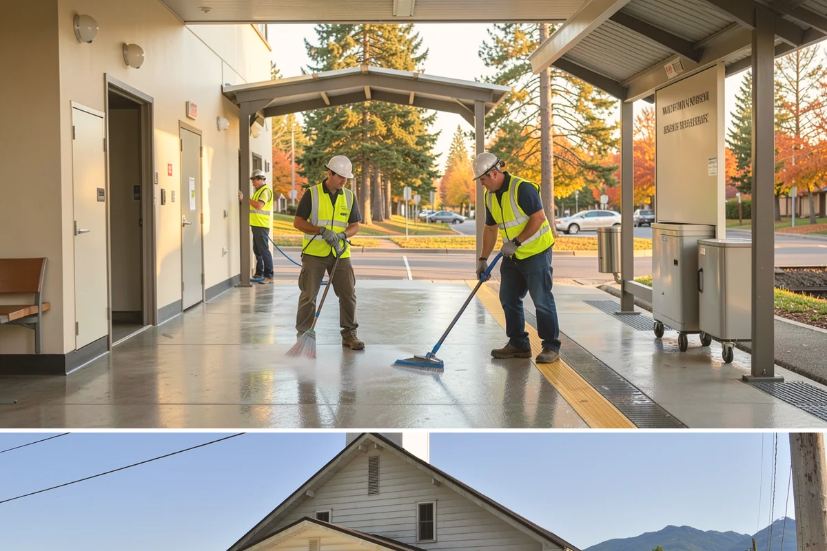 Basketball Court Cleaning in Concrete, Skagit County, WA - Cleaning is most effective from spring through fall, with a pre-season wash recommended before summer programming begins.