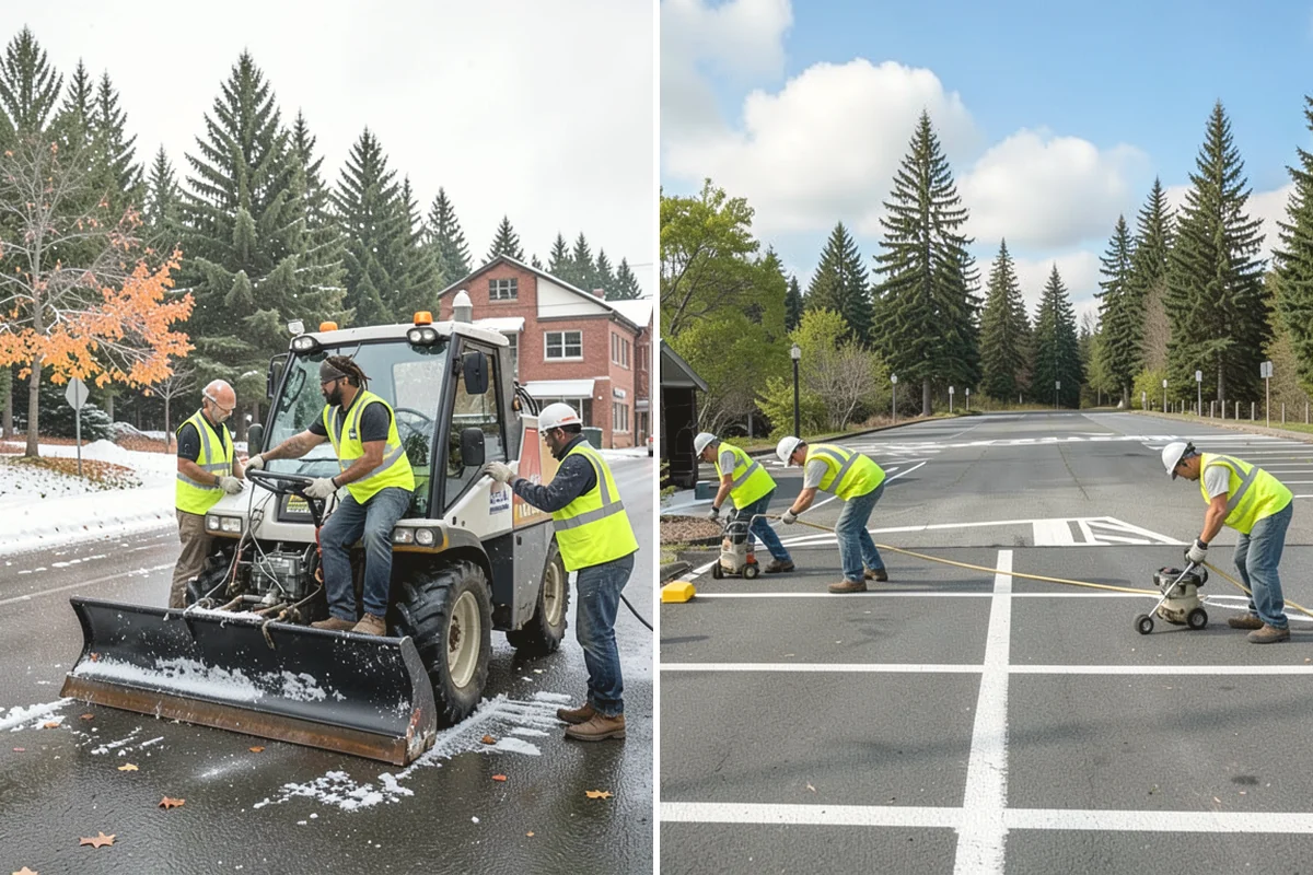Basketball Court Cleaning in Duvall, King County, WA - Inspect surface coating, key paint, and drainage conditions