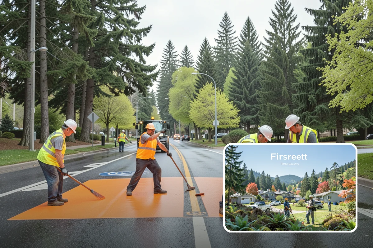 Basketball Court Cleaning in Fircrest, Pierce County, WA - Restores slip resistance on moisture-prone outdoor surfaces