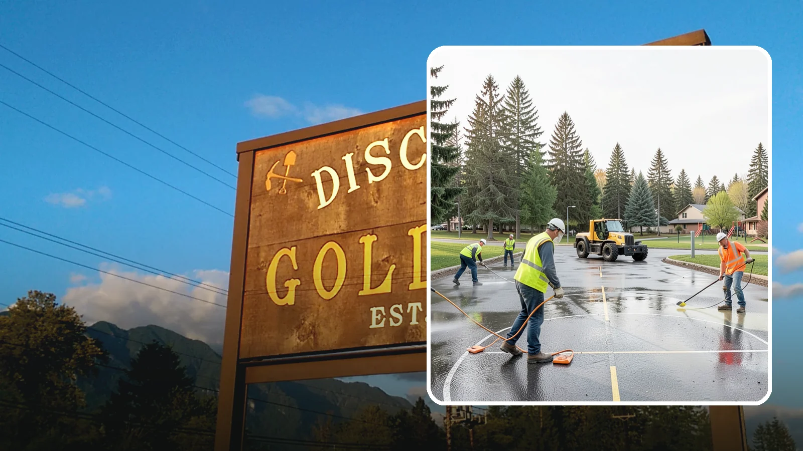 Basketball Court Cleaning in Gold Bar, Snohomish County, WA - Pressure cleaning that restores traction and appearance to outdoor public basketball courts.