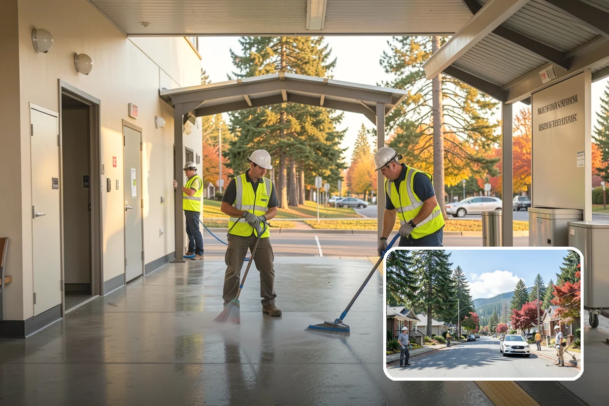 Basketball Court Cleaning in Hunts Point, King County, WA - Restores slip resistance on moisture-prone outdoor surfaces