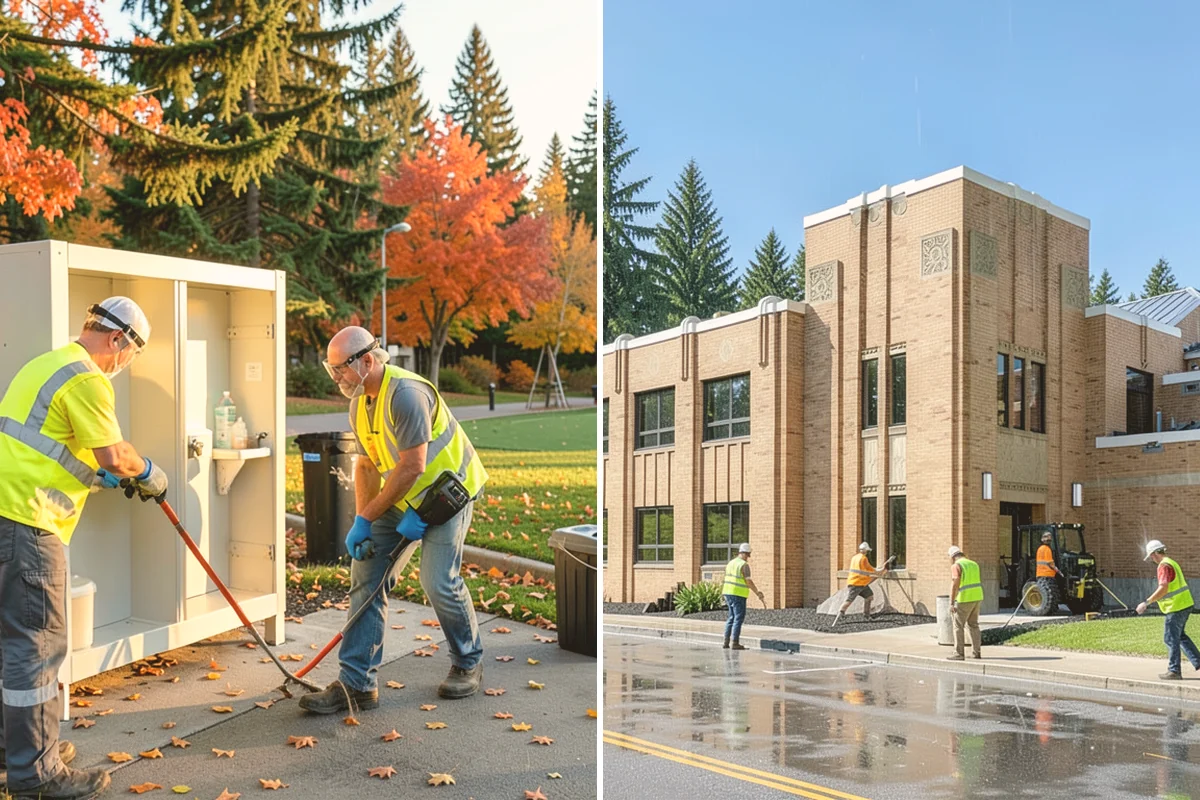 Basketball Court Cleaning in Kirkland, King County, WA - Inspect surface coating, key paint, and drainage conditions
